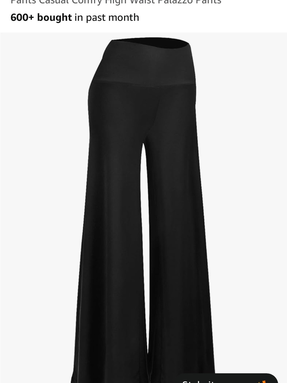 Wide Leg High-Waist Palazzo Pants - Black
